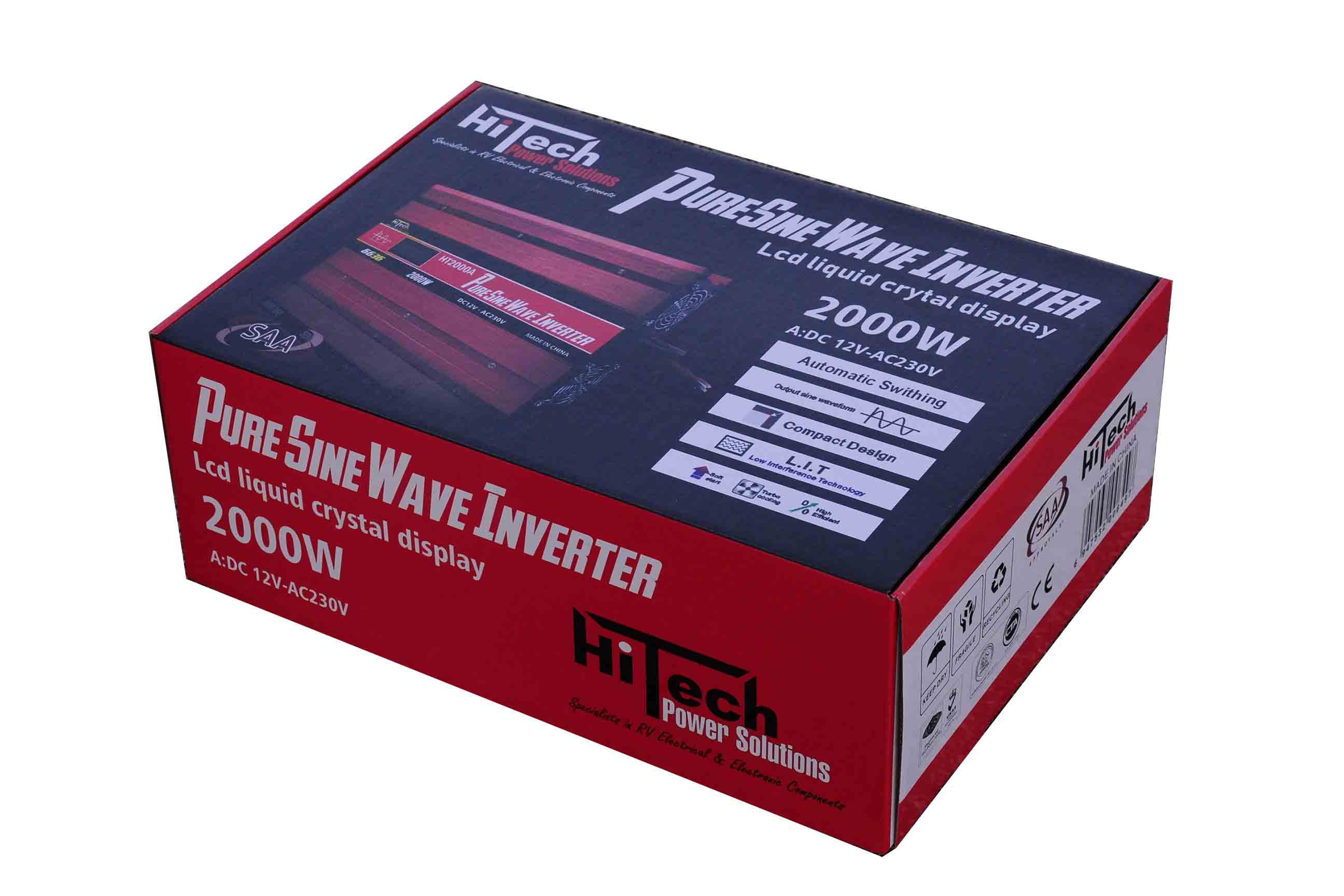 2000 Watt Pure Sine Wave Inverter with Mains Transfer Switch